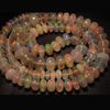 AAAA -Truly - Awesome - every beads have amazing - fire - 16 inches - ethiopian opal smooth polished rondell beads size 3 -8 mm approx